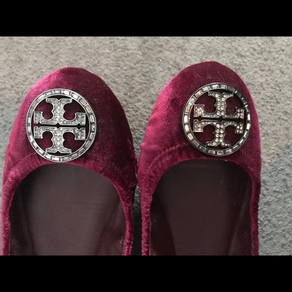 Tory Burch Velvet  Ballet Flats 6.5 - Picture 2 of 3